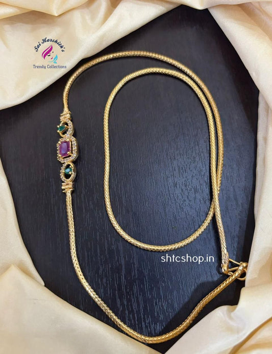 24 inches Impon / Five Metal Mugappu Chain - SHTC1458