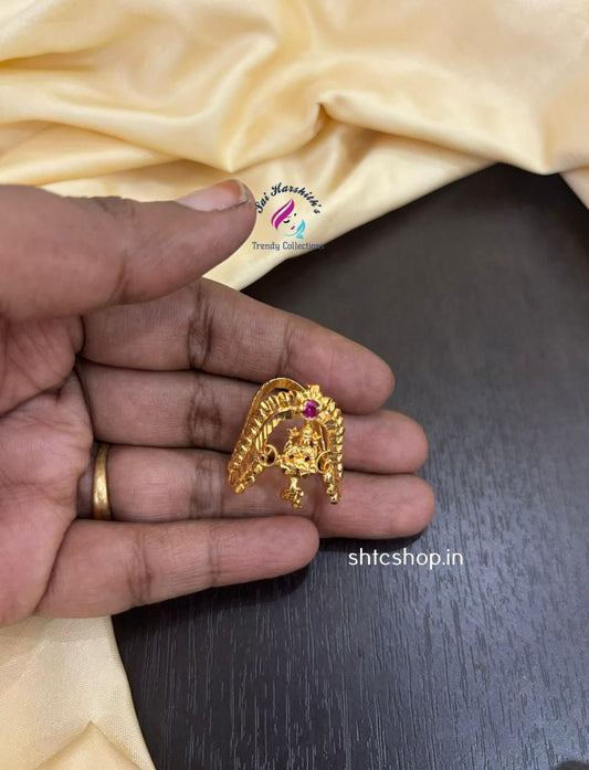 Impon Vangi Rings with Goddess Lakshmi - SHTC1460