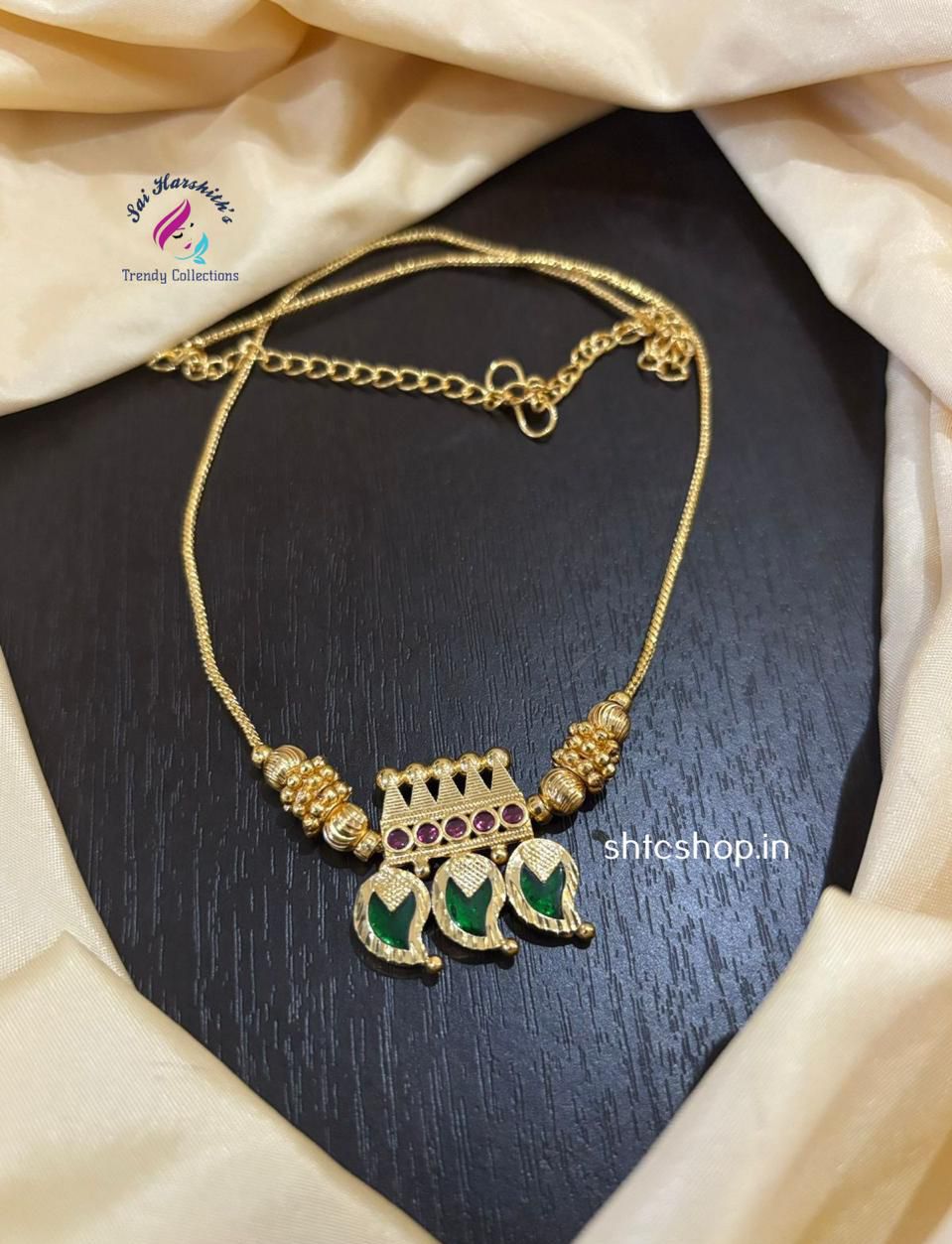Kerala Style Traditional Palaka Necklace - SHTC1467