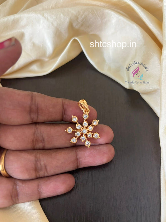 1 Gm Gold Polished Ad Stone Pendant - SHTC1472