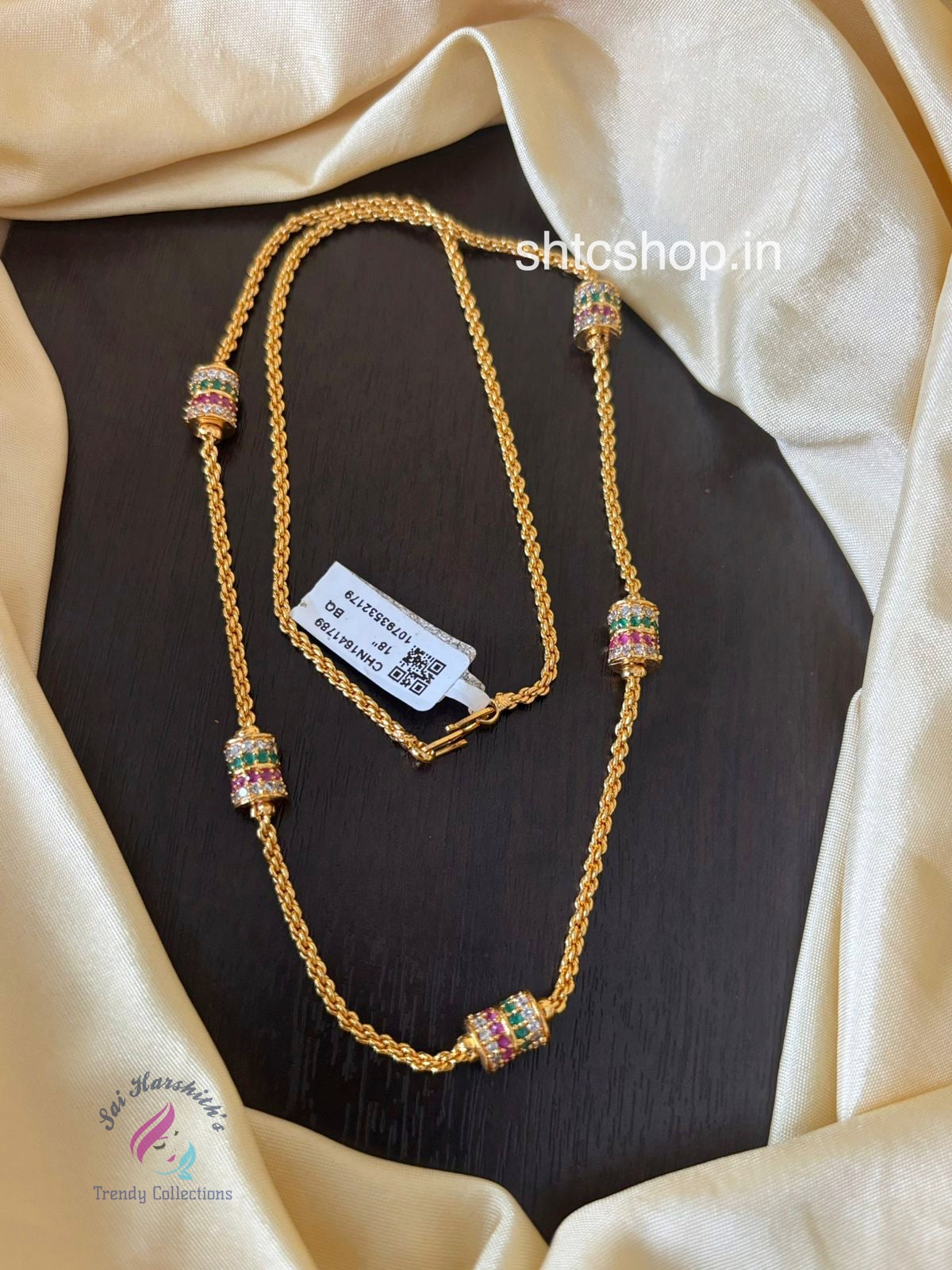 18 inches 1 gm Gold Polished Chain - SHTC1473