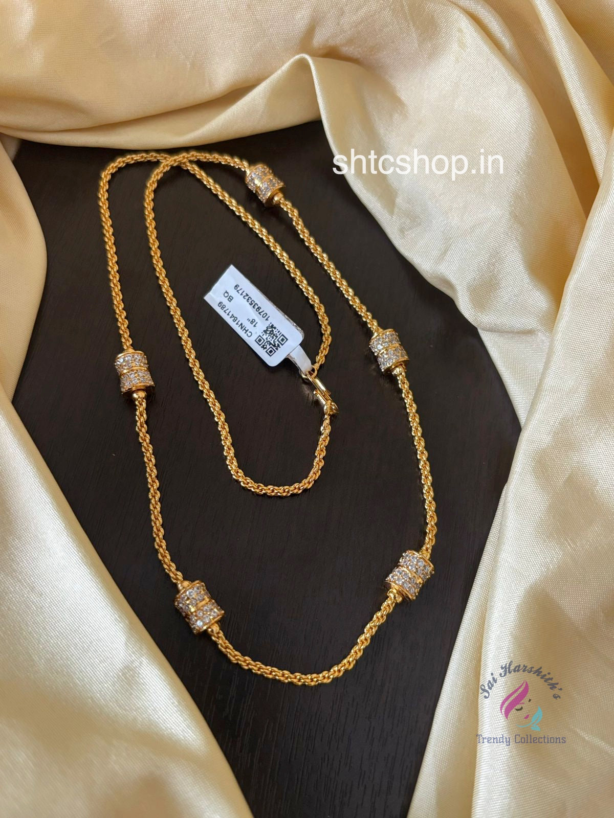 18 inches 1 gm Gold Polished Chain - SHTC1473
