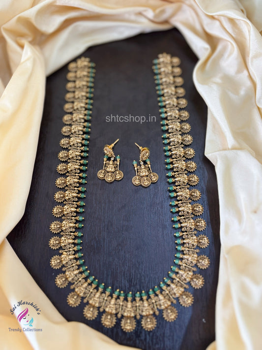 Temple Finish Coin Haram with Earrings - SHTC1507