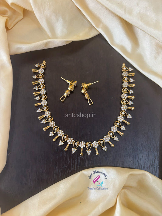 Trendy New Design Matte finish Ad Necklace set - SHTC1522