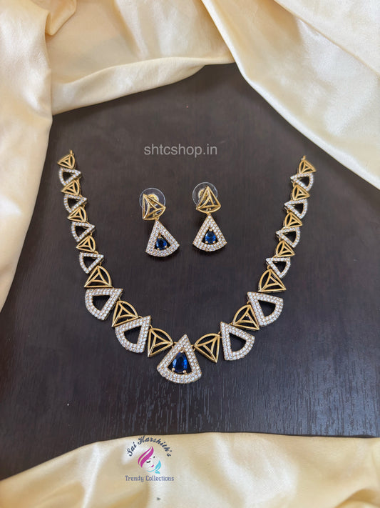 Trendy Matt Finish AD Necklace - SHTC1527