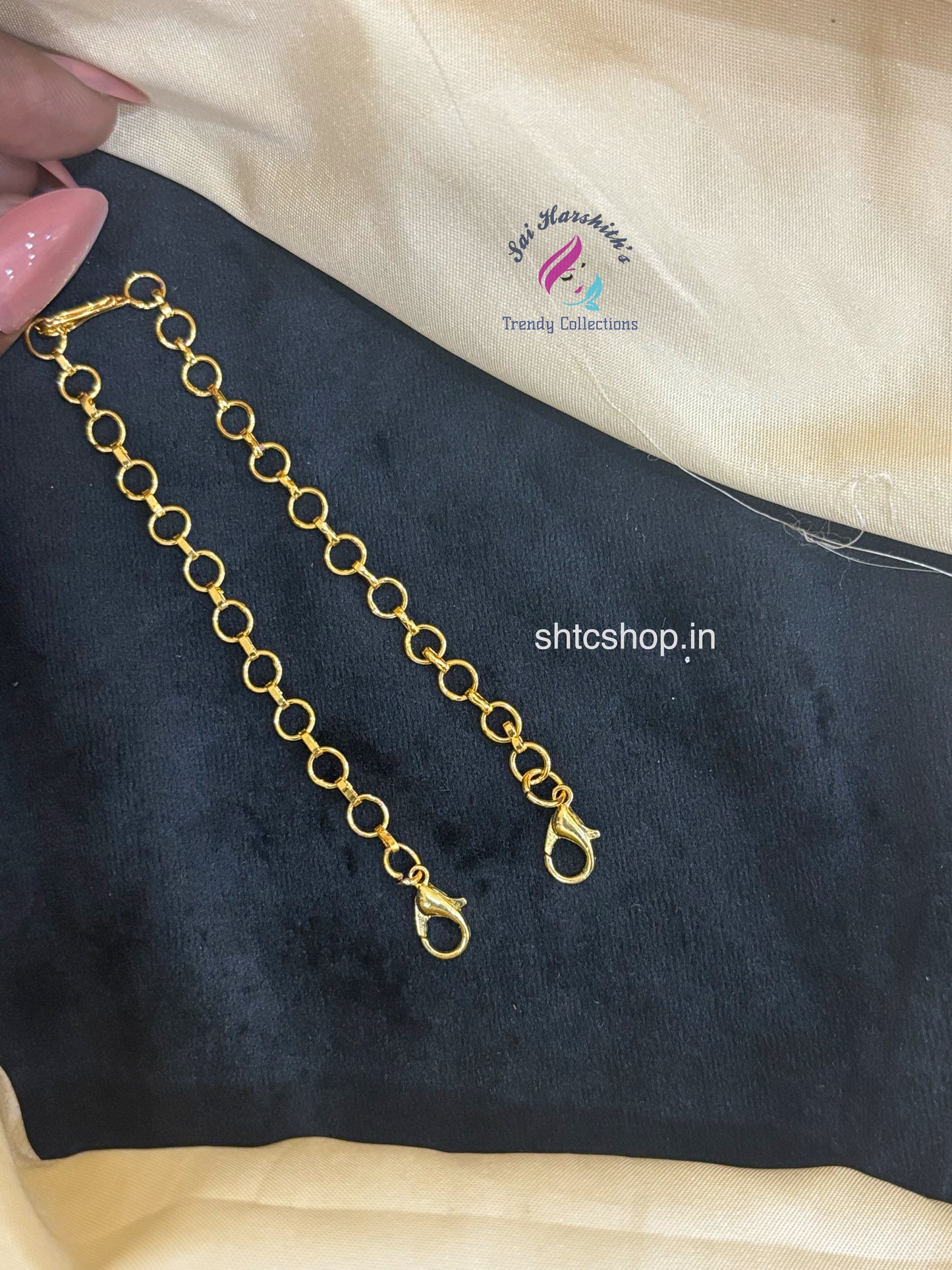 Gold Finish Hook Type Back Chains - SHTC1626