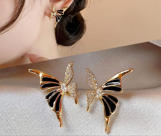 Rhinestone Butterfly Stud - KE163