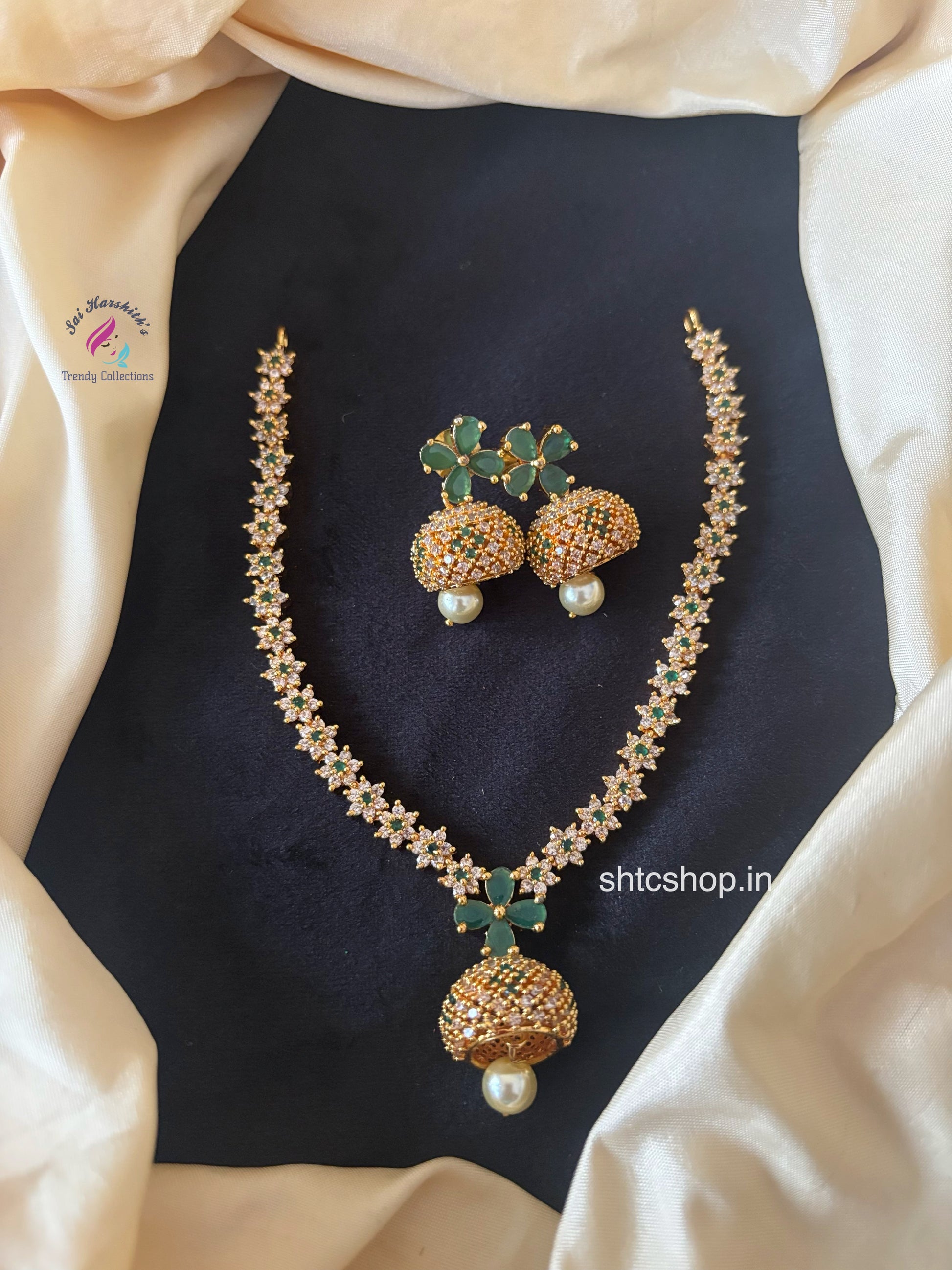 Trending AD Stone Necklace set - SHTC1668