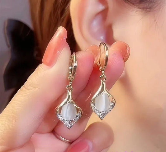 Trending Tulip petal Opal Earrings - KE169