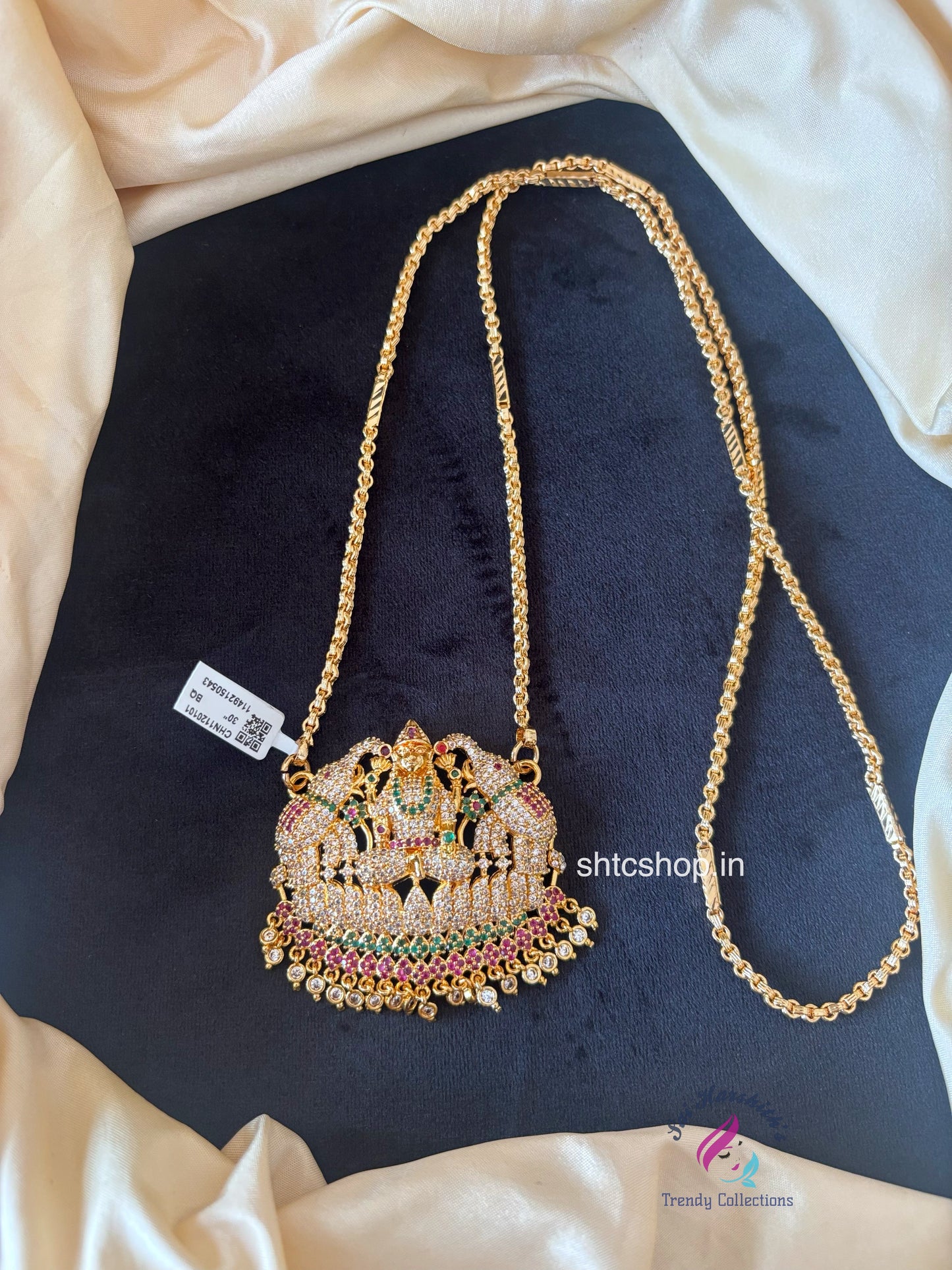 1 Gm Gold Polished 30 inches Dollar Chain - SHTC1722