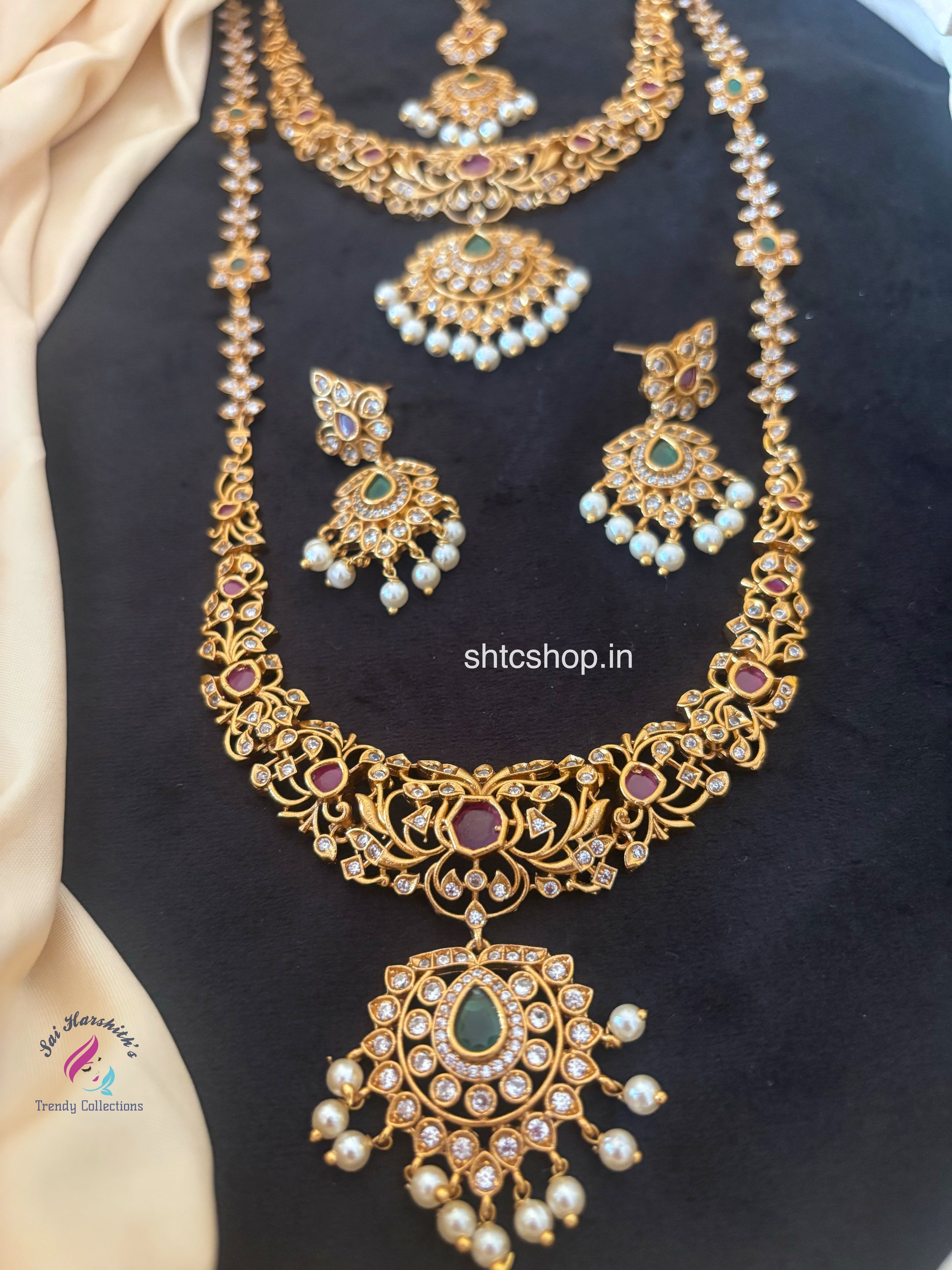 Premium Quality Combo Offer Matte Finish Jewellery set - SHTC1746
