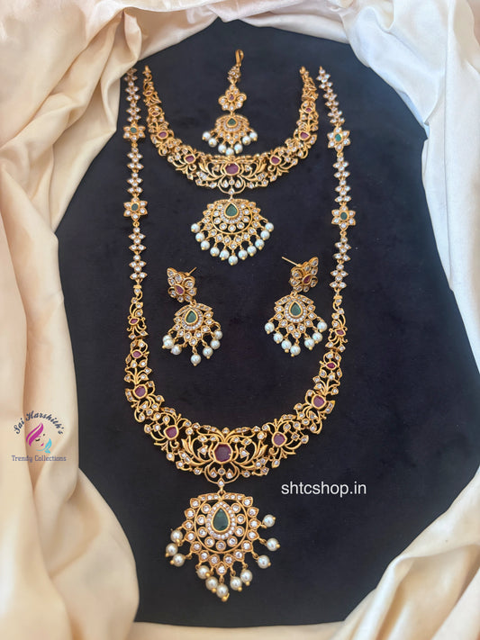 Premium Quality Combo Offer Matte Finish Jewellery set - SHTC1746