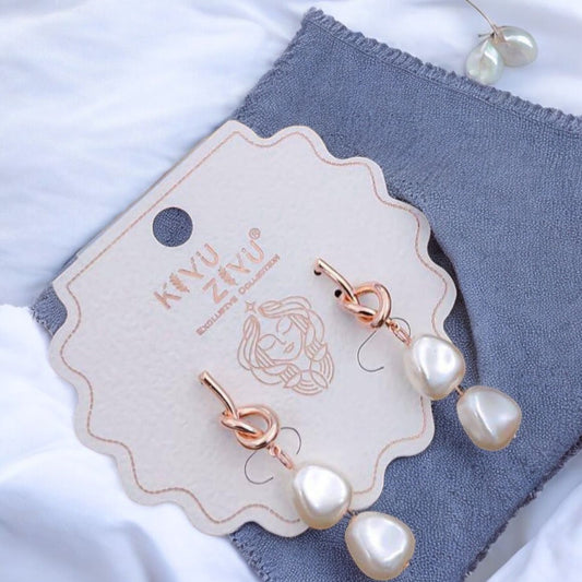 Rose Gold plated Kiyu Ziyu Korean earrings - KE174