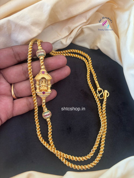 Pure Impon / Five Metal mugappu Chain with 110mg Gold Polish (360 dregree design) - SHTC1753