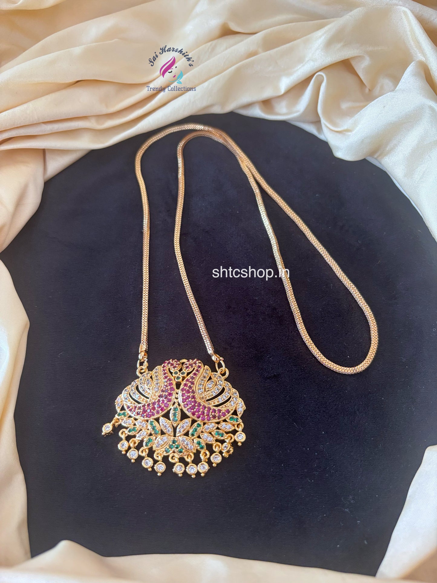 Traditional Impon / Five Metal Pendant with 24 Inches Micro polished chain - SHTC1757