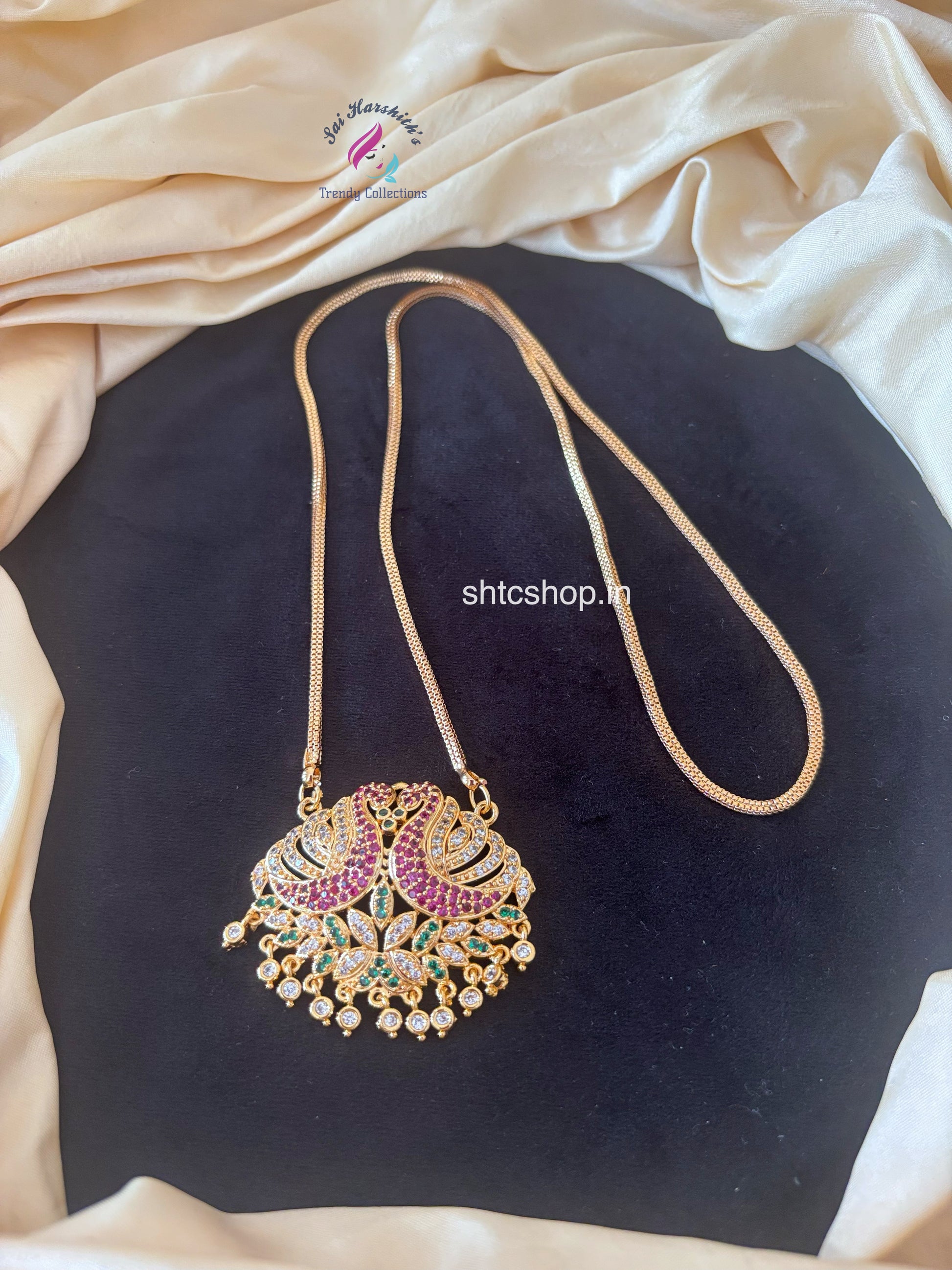 Traditional Impon / Five Metal Pendant with 24 Inches Micro polished chain - SHTC1757
