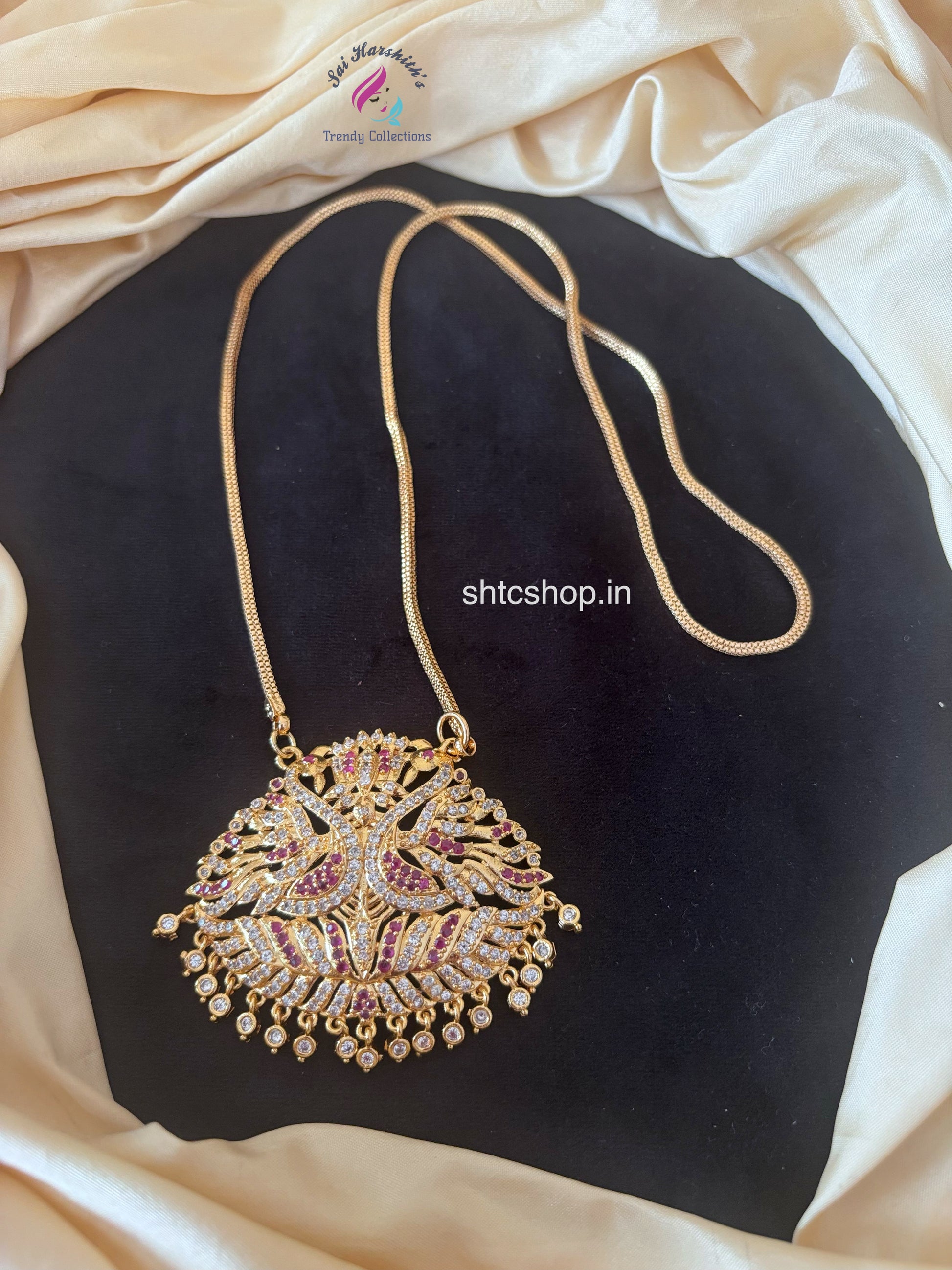 Traditional Impon / Five Metal Pendant with 24 Inches Micro polished chain - SHTC1758