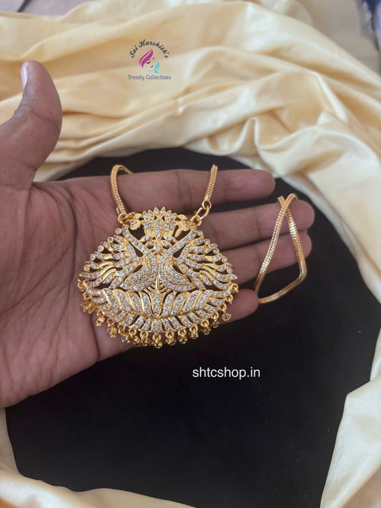 Traditional Impon / Five Metal Pendant with 24 Inches Micro polished chain - SHTC1758