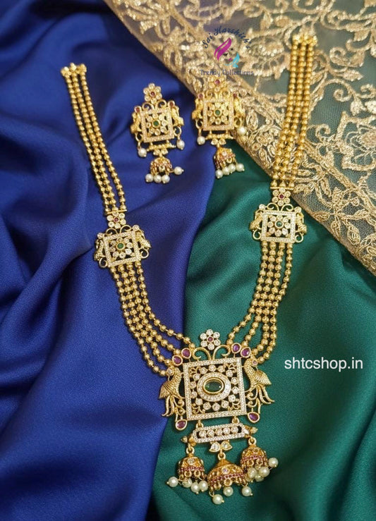 Matte Finish 4 Layer Beaded Haram - SHTC1763