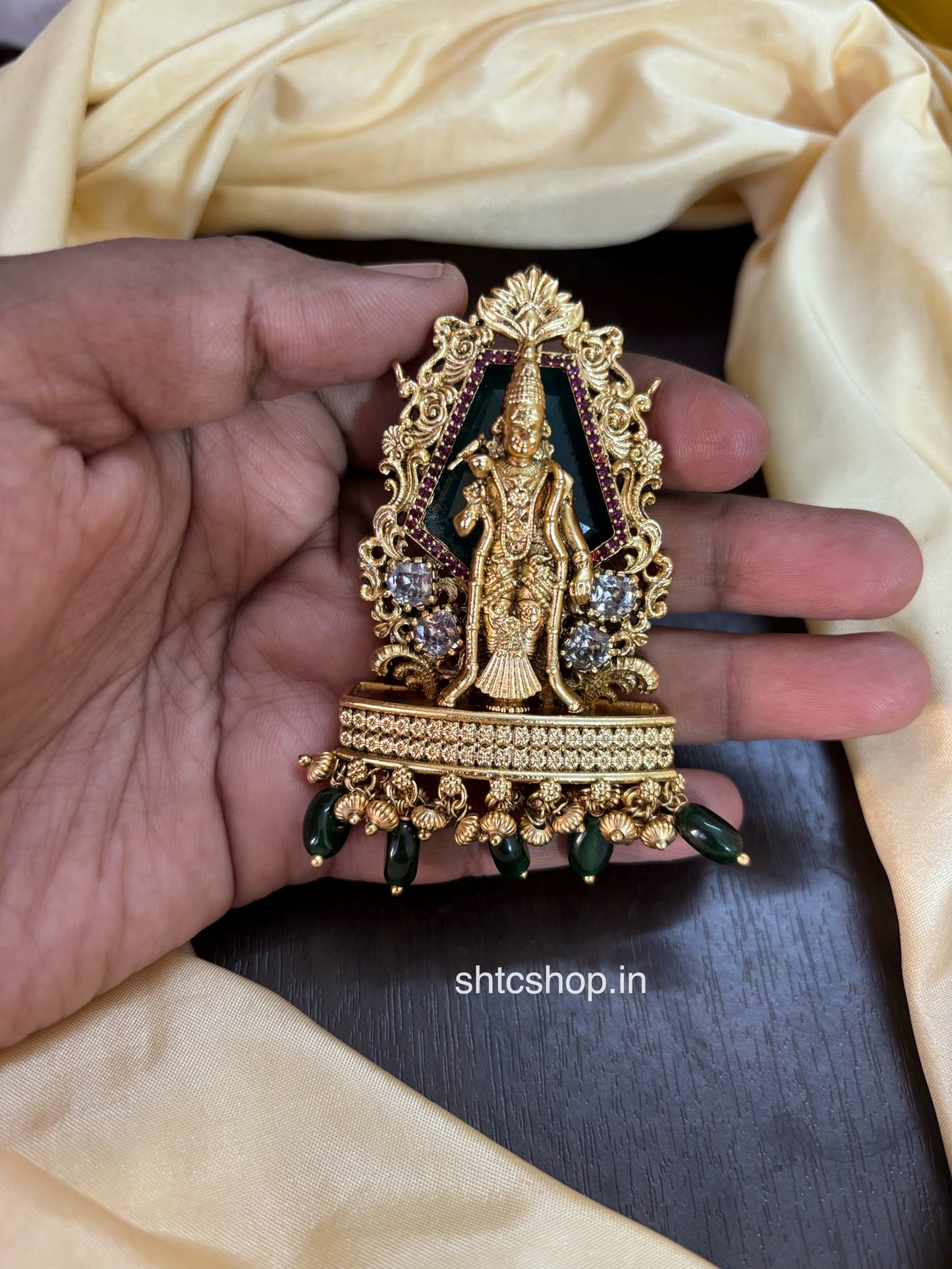 3D Meeenakshi amman Pendant with Matte Finish - SHTC1795