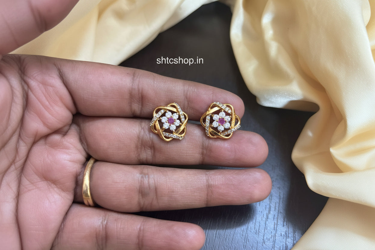 Matte Finish AD Stone Star Stud (Push Type Back) - SHTC1800