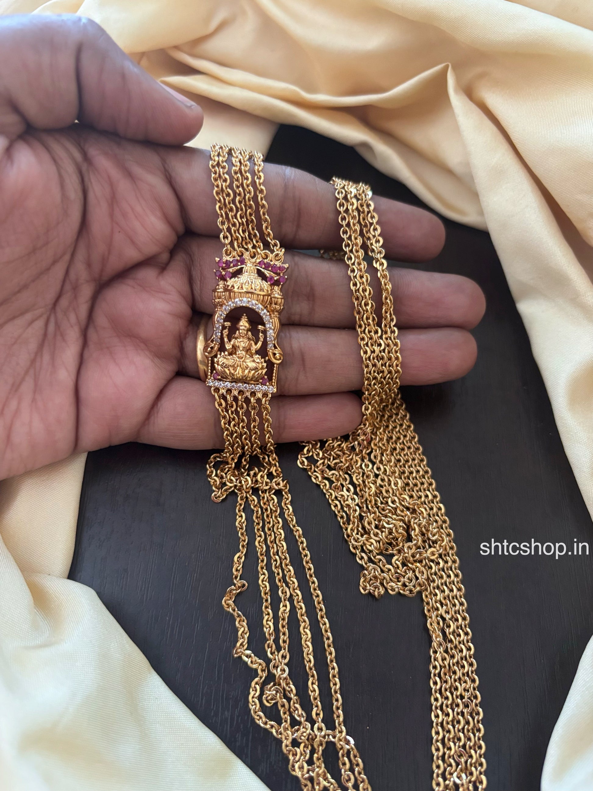 30 inches 5 Layer Matte Finish Mugappu Chain - SHTC1565