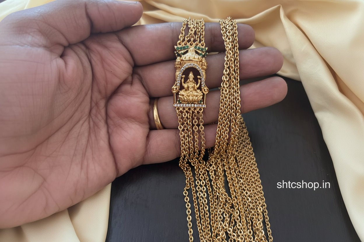 30 inches 5 Layer Matte Finish Mugappu Chain - SHTC1565