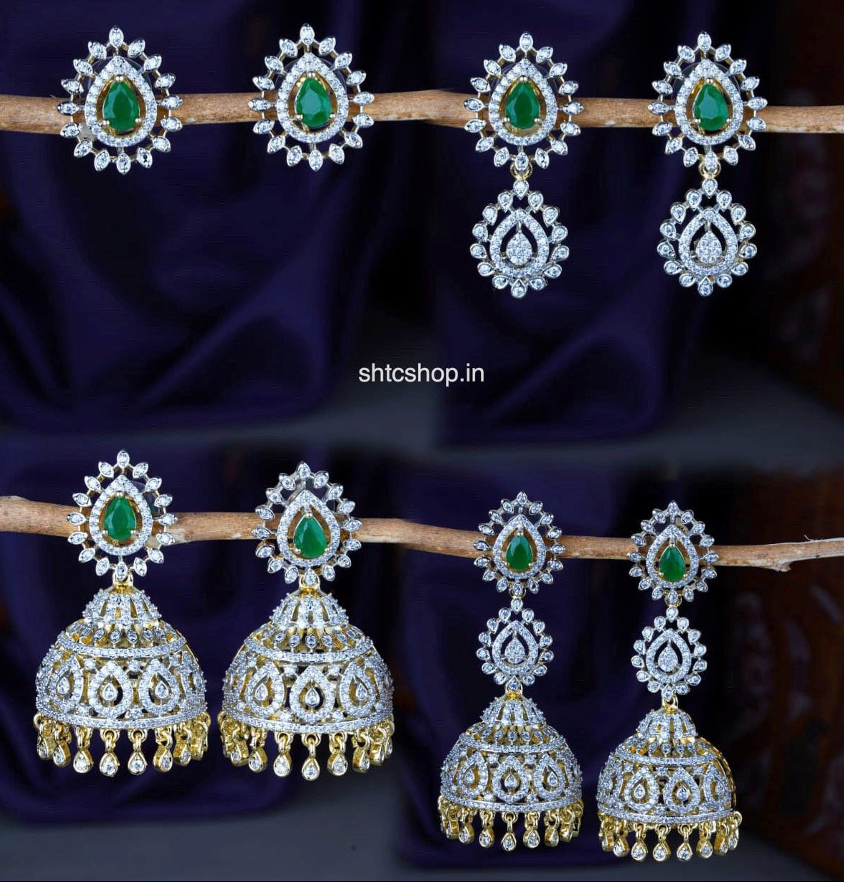 4 in 1 AD Stone Earrings - SHTC1807