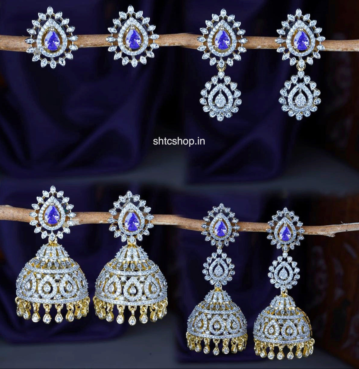 4 in 1 AD Stone Earrings - SHTC1807