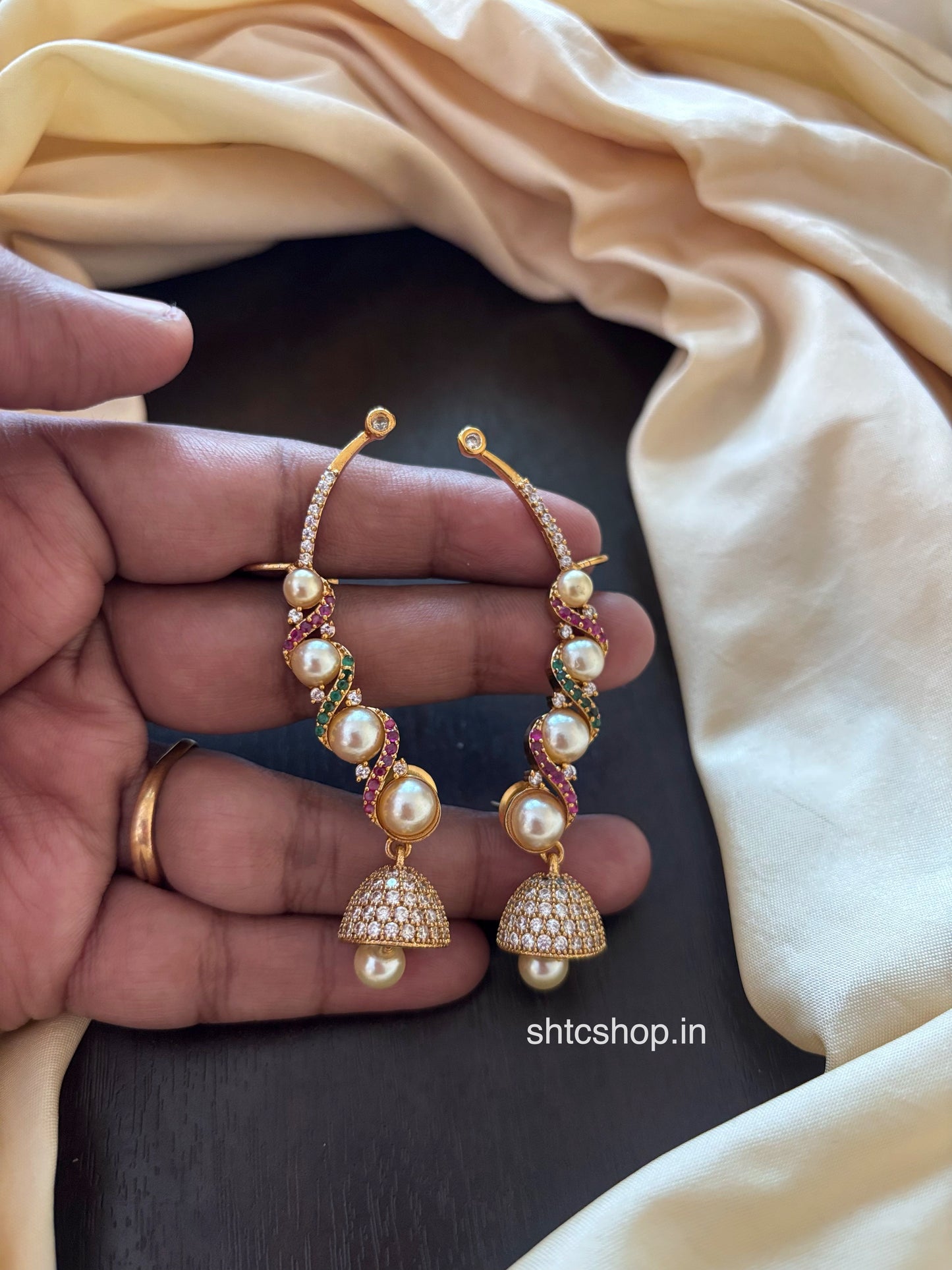 Matte Finish Ear Cuff with AD Stones - SHTC1828