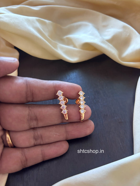 Impon / Five Metal Earrings with AD Stone Fusion of Tradition with Modern Look - SHTC1833