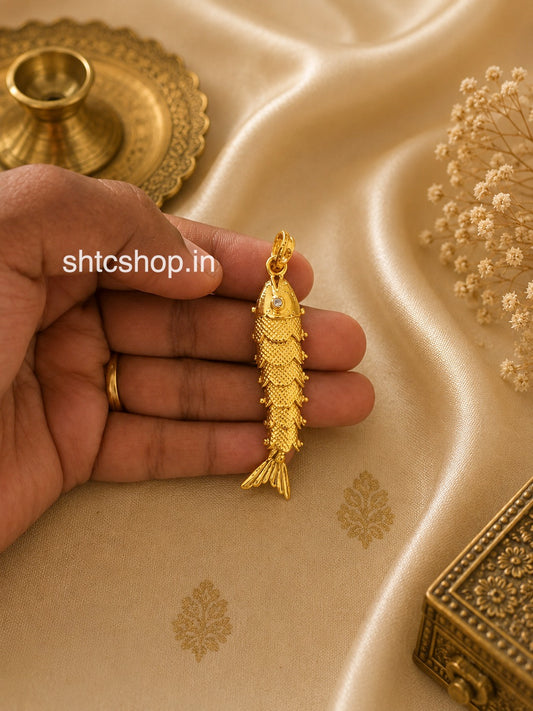 1 Gram Gold Polished Fish Design Pendant - SHTC1851
