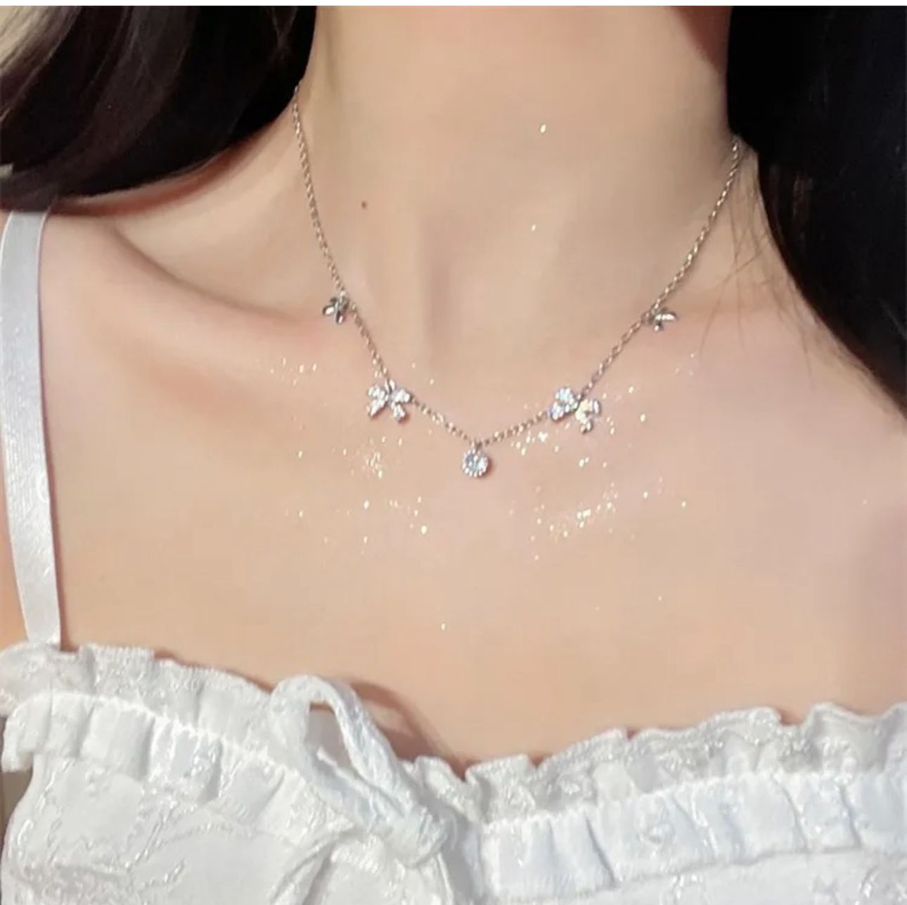 Bow Charms Necklace - KE186