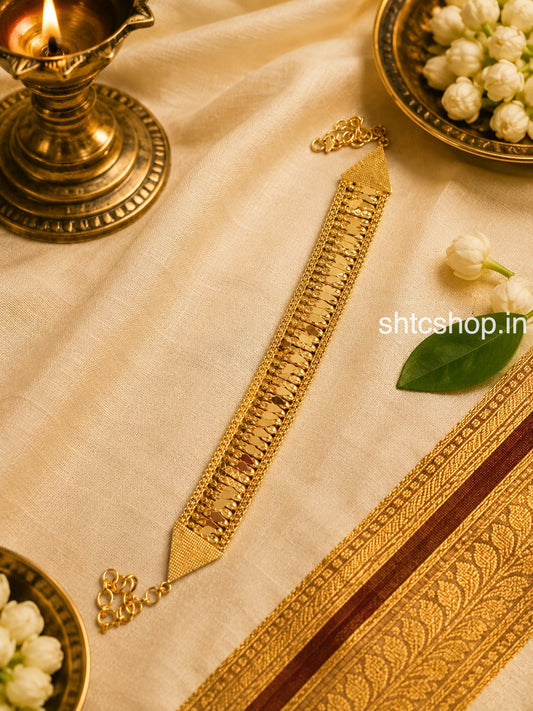 1 Layer Kerala Style Elakkathali Necklace in 1 Gram Gold Polish - SHTC1892