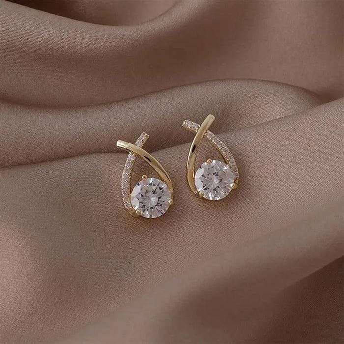 Rhinestone Korean Earrings - KE223