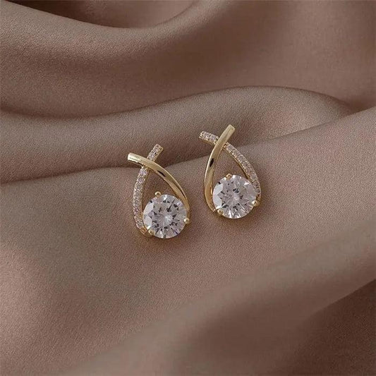 Rhinestone Korean Earrings - KE223