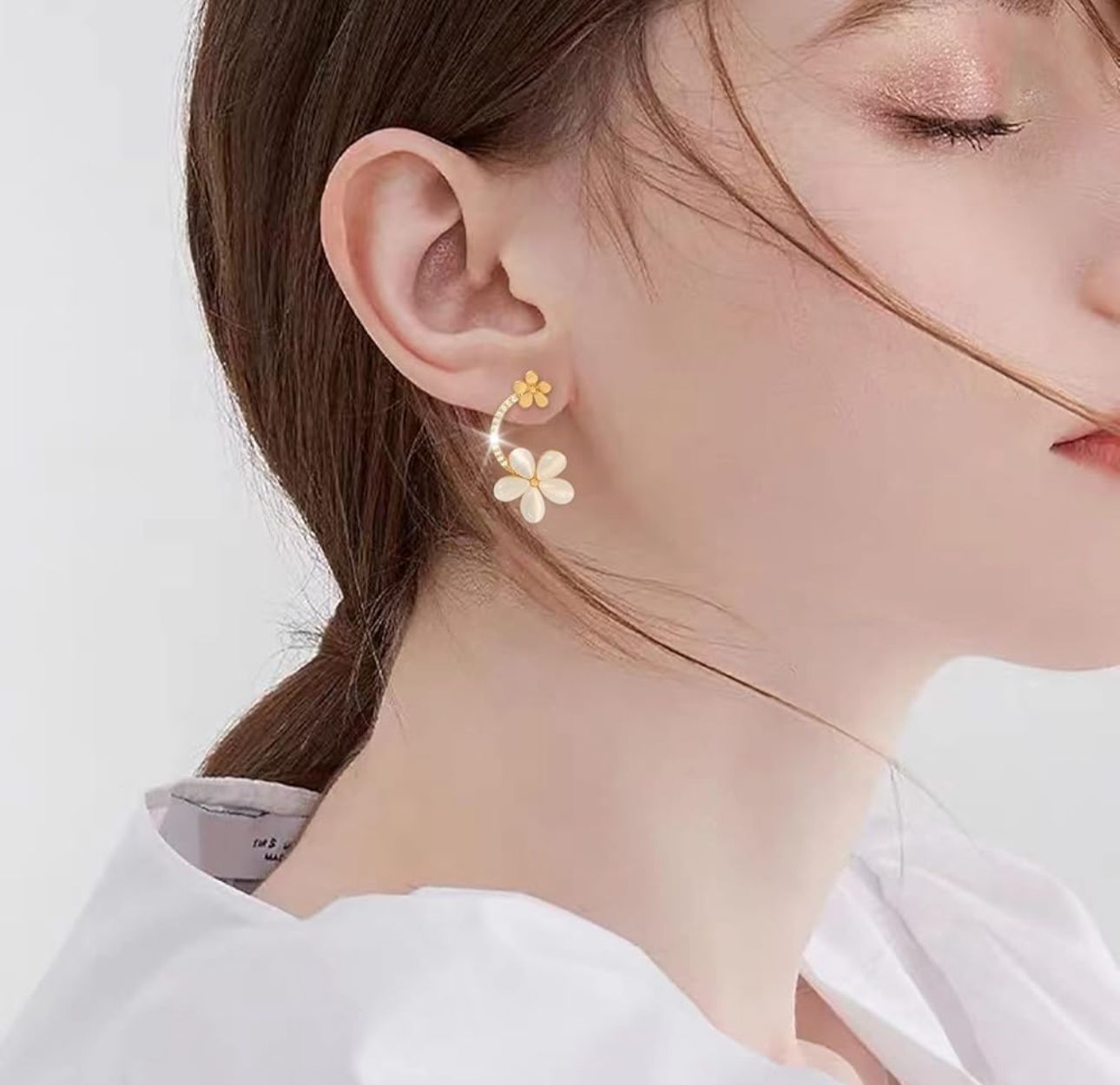 Flower Drop Earrings - KE226