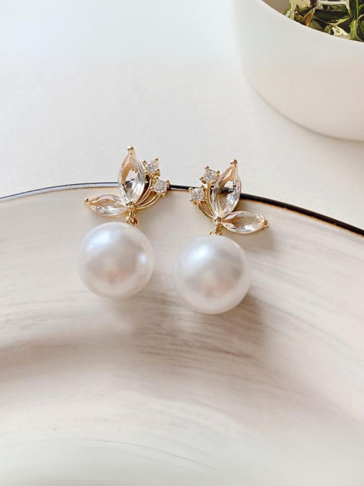 Pearl drop Korean Earrings - KE253