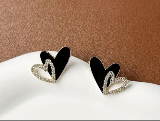 Dual Heart Korean Stud - KE256