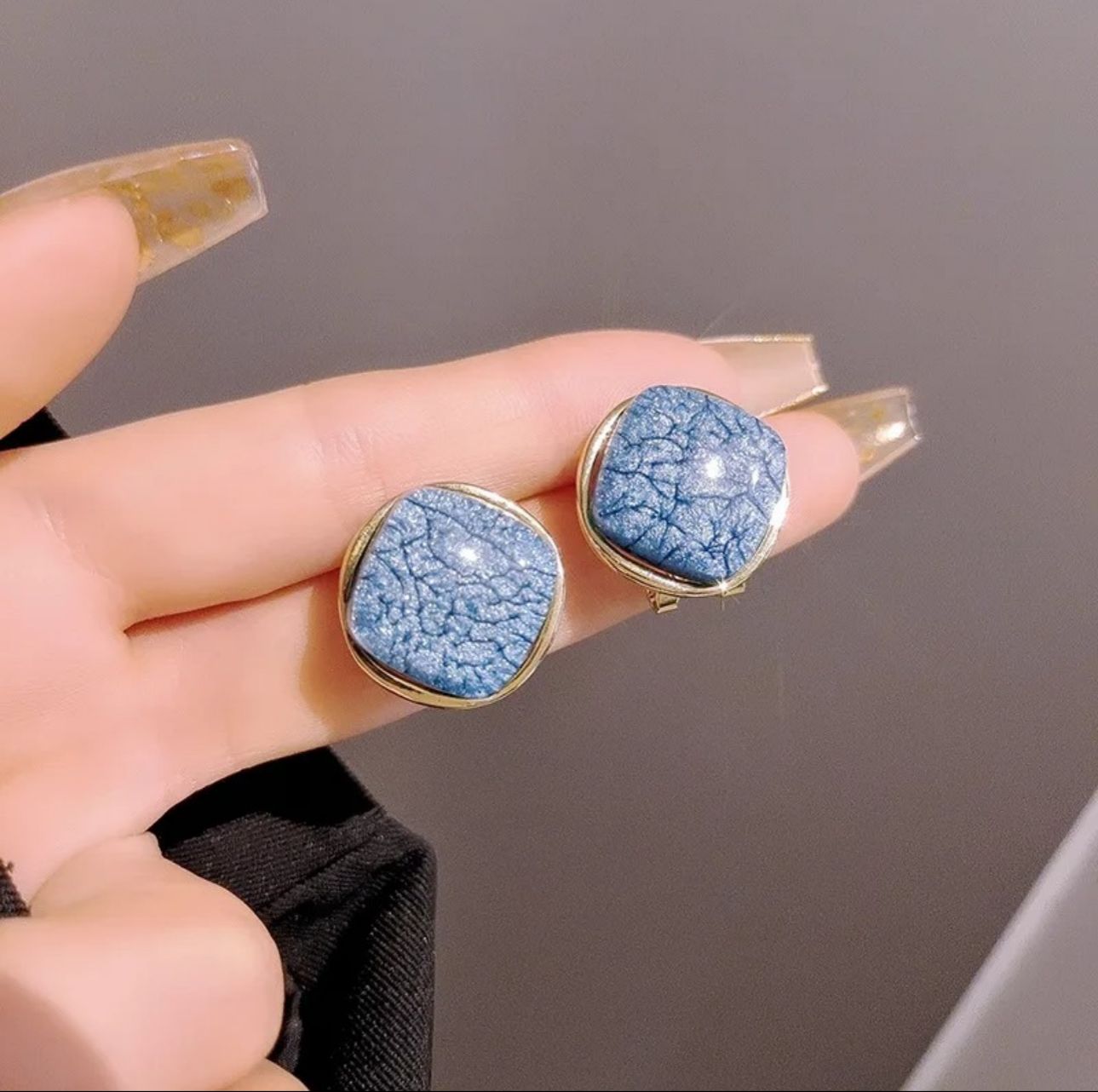 Textured Marble style Korean Studs - KE276