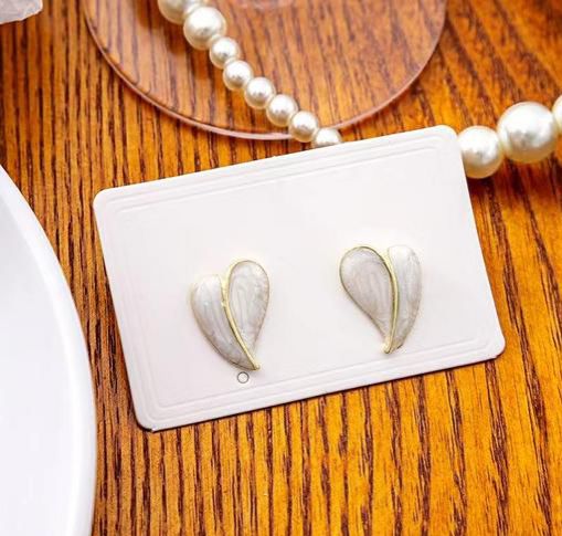 Enamel Hearty Korean Earrings - KE282