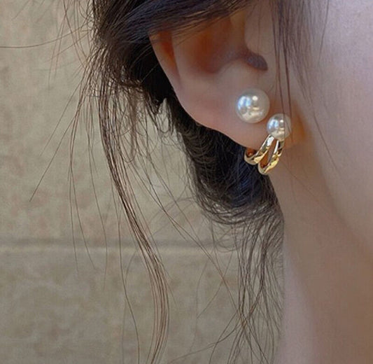 Korean Style Pearl Studs - KE303