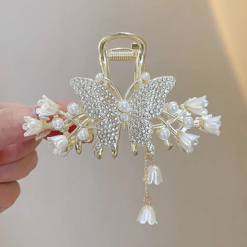 Korean style Hair Clip Women Fashion Pearl Tassel Clip Hairpin Hair Accessories - KE304