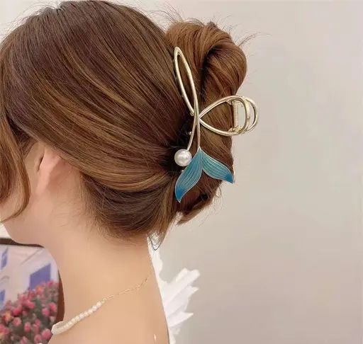 Fish Tail Korean Metal Hair Clips - KE308