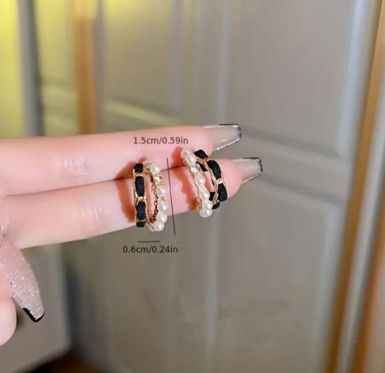 Pearl Dual Korean Earrings - KE311