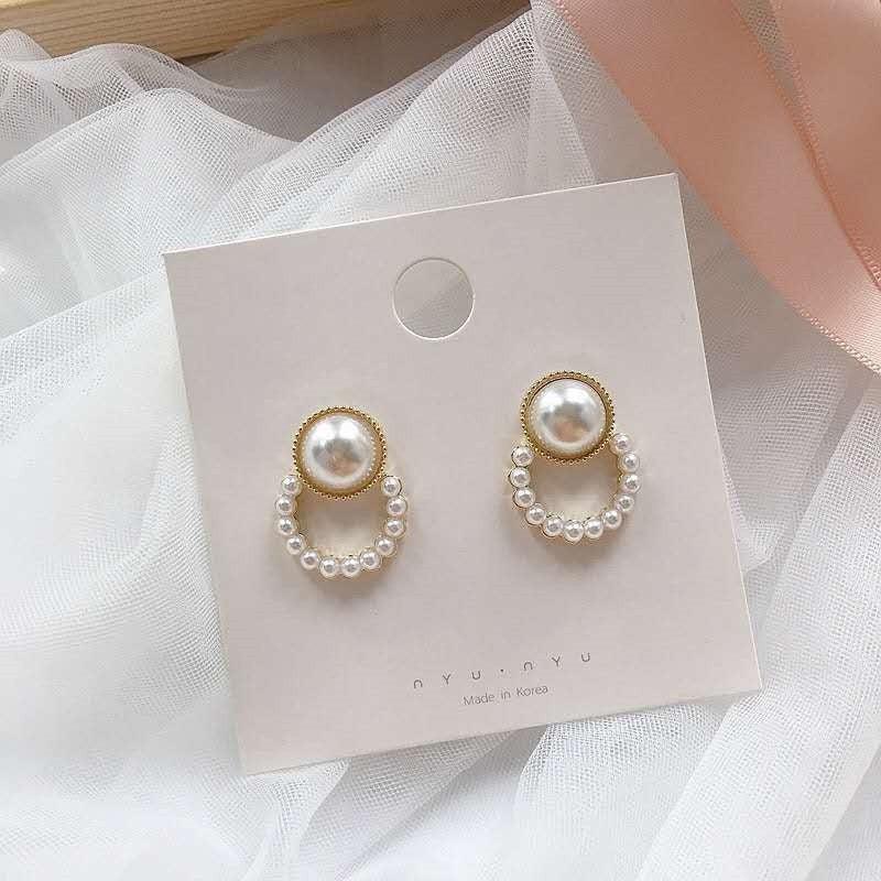 Female retro pearl Korean earrings - KE366