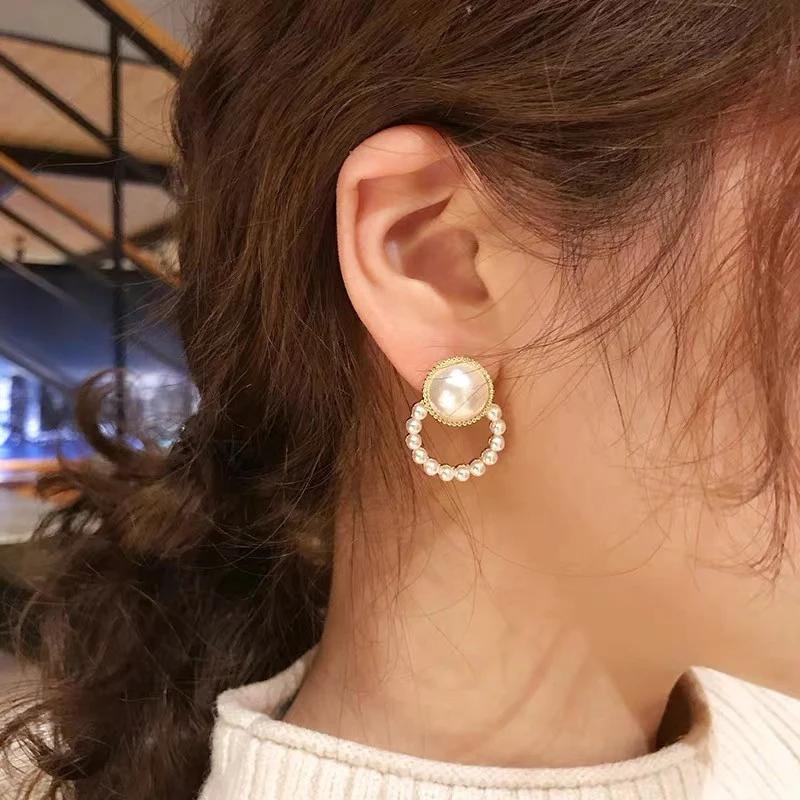 Female retro pearl Korean earrings - KE366