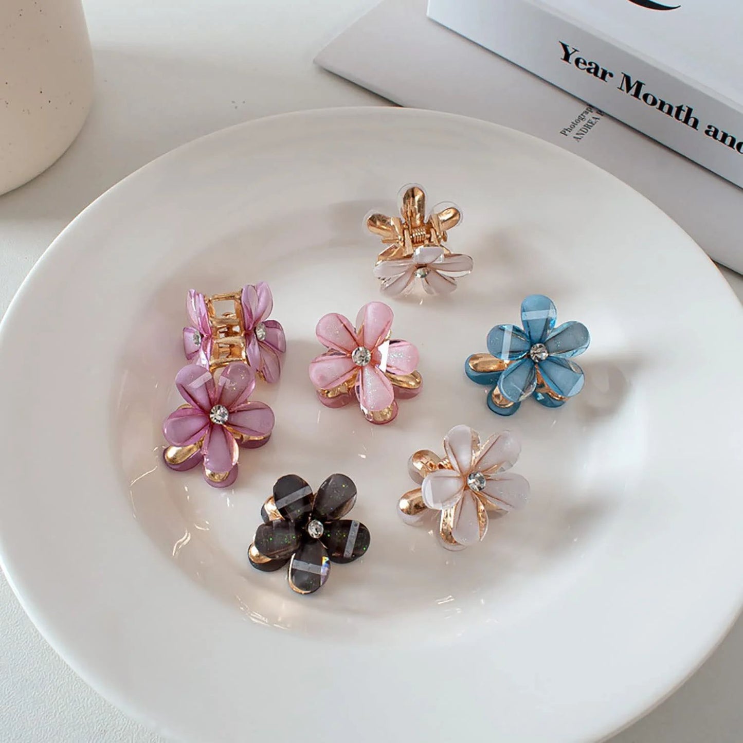 Super fairy flower small claw clip hairpin (Mixed Set of 6) - KE441
