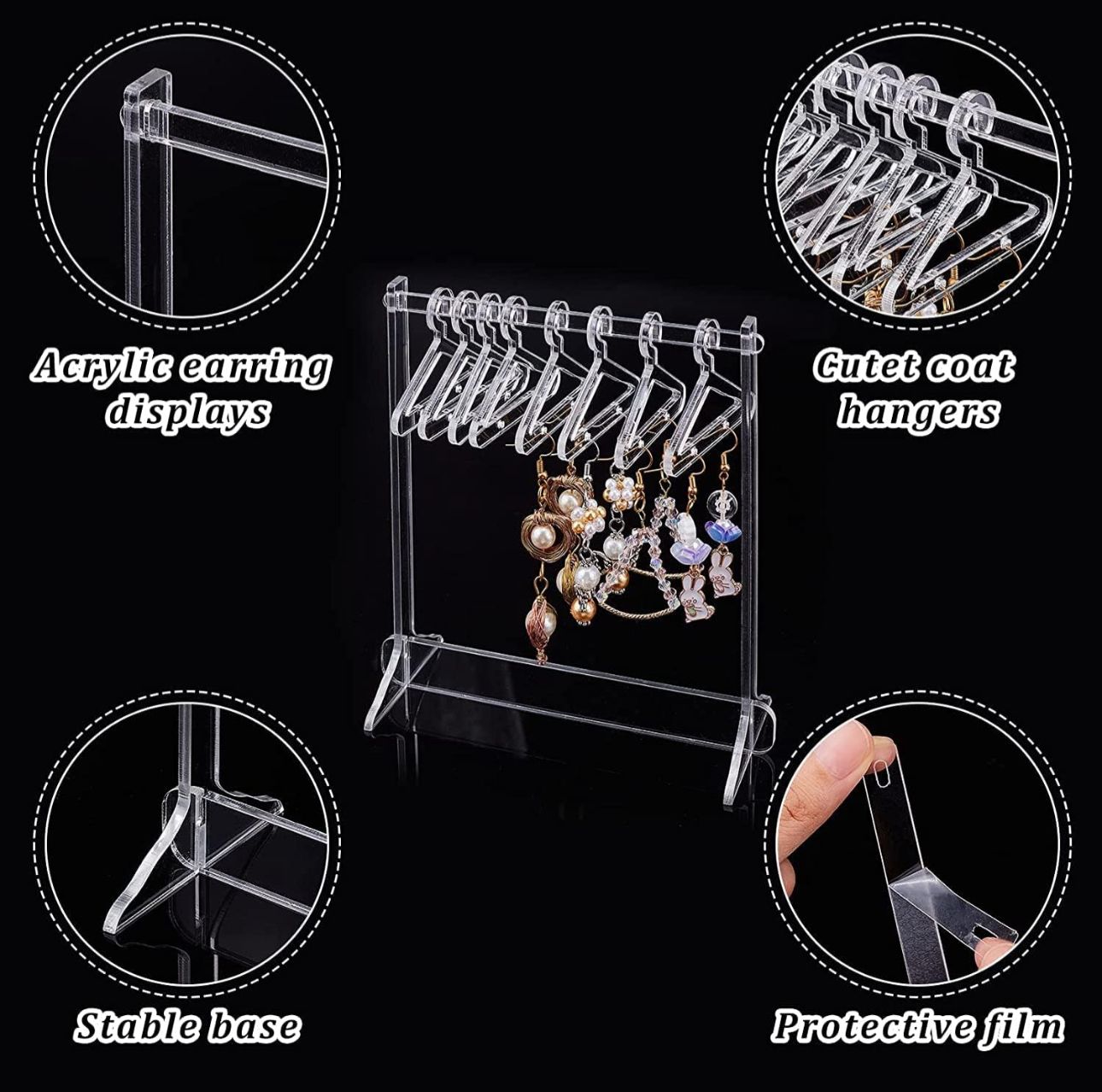 Acrylic earrings Hanger Style Stand - KE464