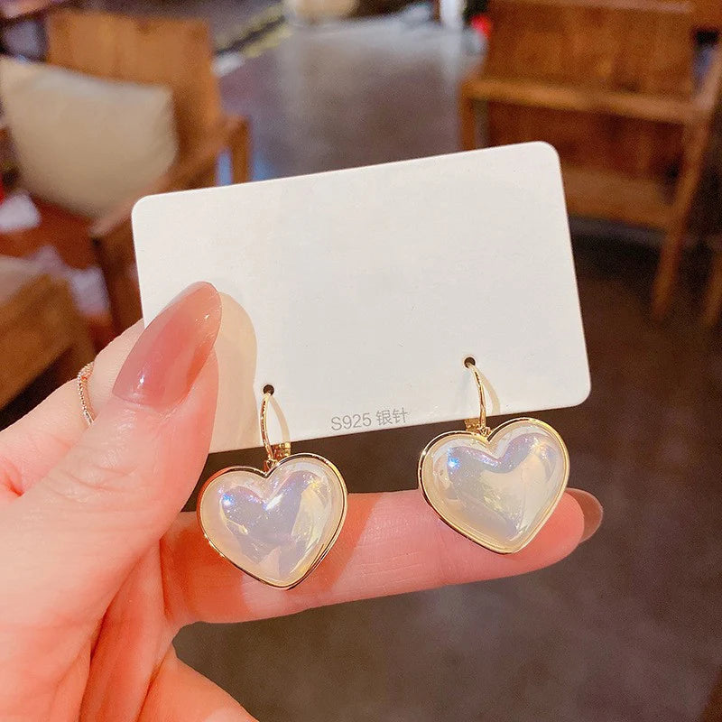 Mermaid love pearl Korean earrings - KE474
